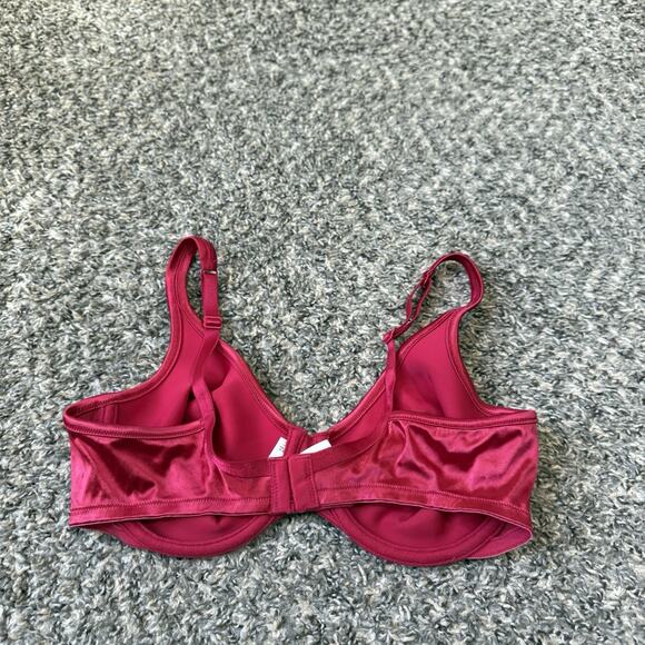 VINTAGE VICTORIA'S SECRET Bra Red Satin UNDERWIRE 36C NEW - Picture 3 of 4
